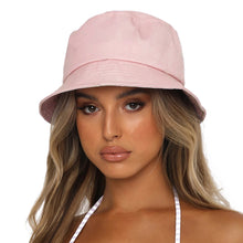 将图片加载到图库查看器,Sydbecs Solid Color Bucket Hat for Women Men, Reversible Cotton Summer Sun Beach Fishing Cap(Pink)