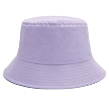 将图片加载到图库查看器,Sydbecs Solid Color Bucket Hat for Women Men, Reversible Cotton Summer Sun Beach Fishing Cap(Lavender)
