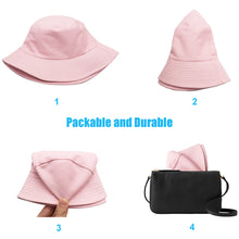 将图片加载到图库查看器,Sydbecs Solid Color Bucket Hat for Women Men, Reversible Cotton Summer Sun Beach Fishing Cap(Pink)