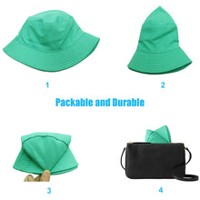 将图片加载到图库查看器,Sydbecs Solid Color Bucket Hat for Women Men, Reversible Cotton Summer Sun Beach Fishing Cap(Green)