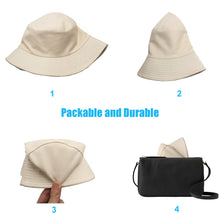 将图片加载到图库查看器,Sydbecs Solid Color Bucket Hat for Women Men, Reversible Cotton Summer Sun Beach Fishing Cap(Beige)