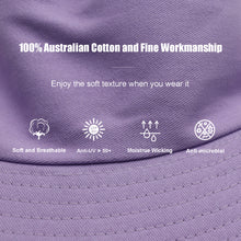 将图片加载到图库查看器,Sydbecs Solid Color Bucket Hat for Women Men, Reversible Cotton Summer Sun Beach Fishing Cap(Lavender)