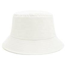 将图片加载到图库查看器，Sydbecs Solid Color Bucket Hat for Women Men, Reversible Cotton Summer Sun Beach Fishing Cap(White)
