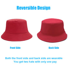 将图片加载到图库查看器，Sydbecs Solid Color Bucket Hat for Women Men, Reversible Cotton Summer Sun Beach Fishing Cap
