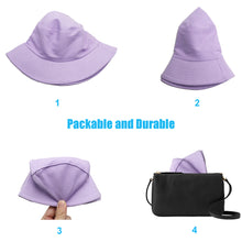 将图片加载到图库查看器，Sydbecs Solid Color Bucket Hat for Women Men, Reversible Cotton Summer Sun Beach Fishing Cap(Lavender)
