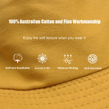 将图片加载到图库查看器，Sydbecs Solid Color Bucket Hat for Women Men, Reversible Cotton Summer Sun Beach Fishing Cap（Apricot）
