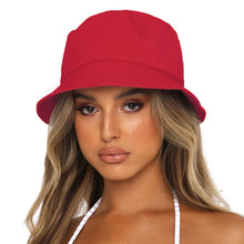 将图片加载到图库查看器，Sydbecs Solid Color Bucket Hat for Women Men, Reversible Cotton Summer Sun Beach Fishing Cap
